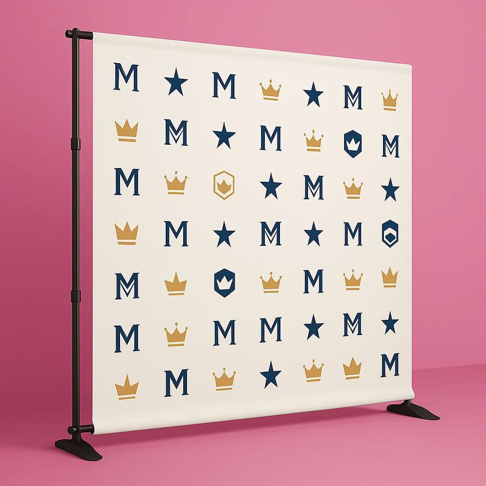 Illustrative event backdrops mockup
