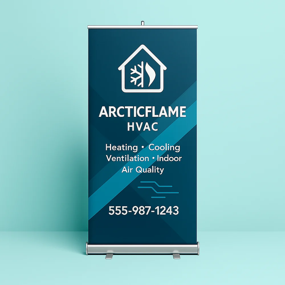 Illustrative retractable banners mockup